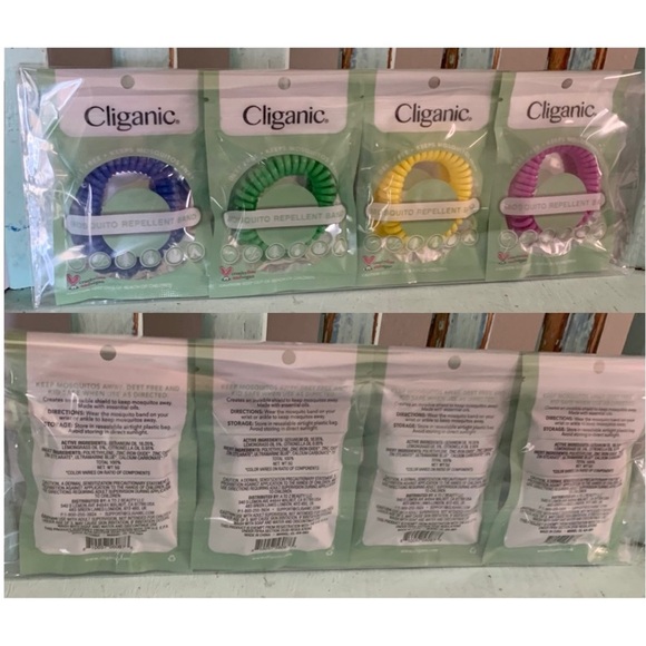 4 Individually Wrapped DEET-Free Mosquito Repellent Bands, NWT - Picture 2 of 4